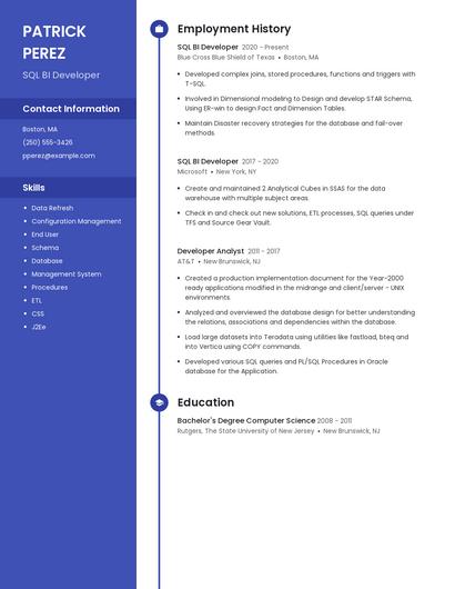 Resume example 5
