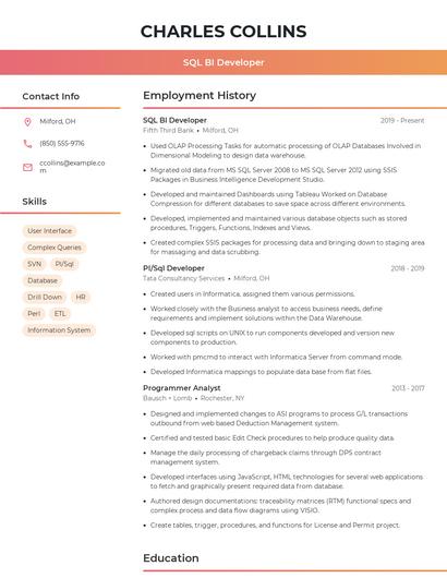 Resume example 3