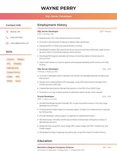 Resume example 3