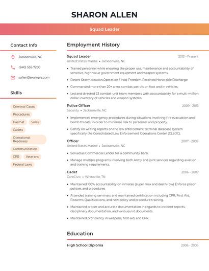 Resume example 3