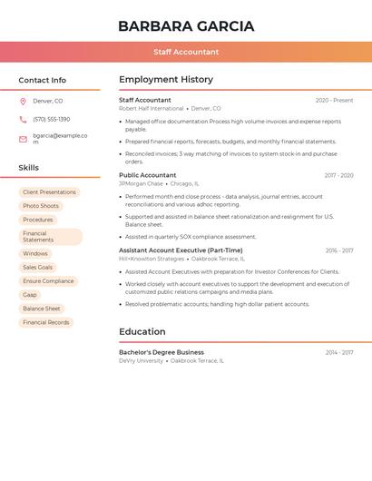 Resume example 3