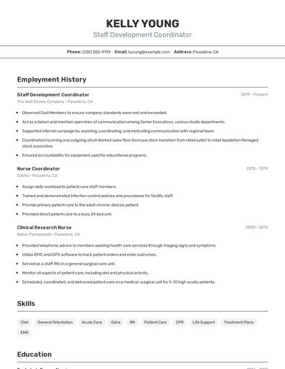Resume example 2