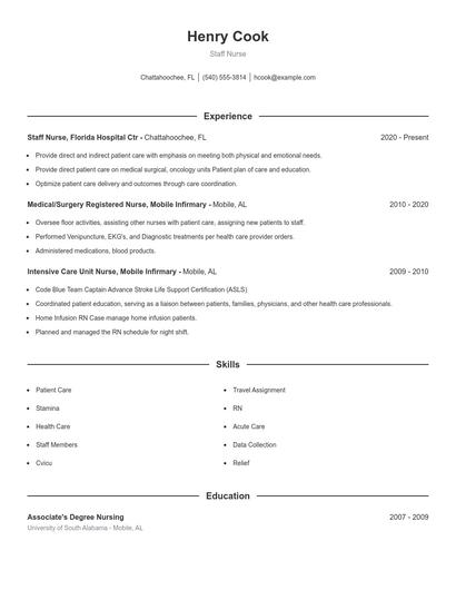 Resume example 1