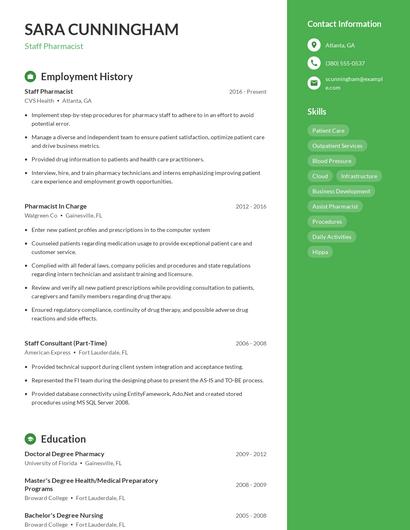 Resume example 5