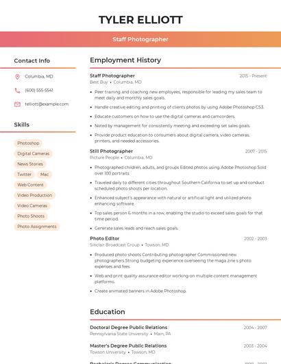 Resume example 3