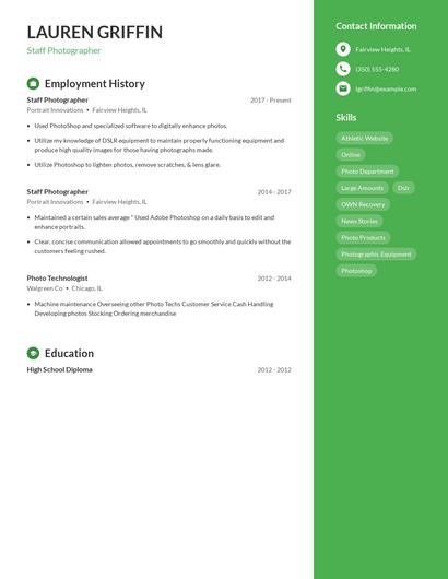 Resume example 5