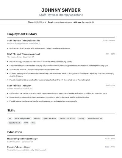 Resume example 2
