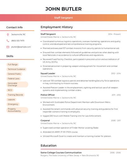 Resume example 3