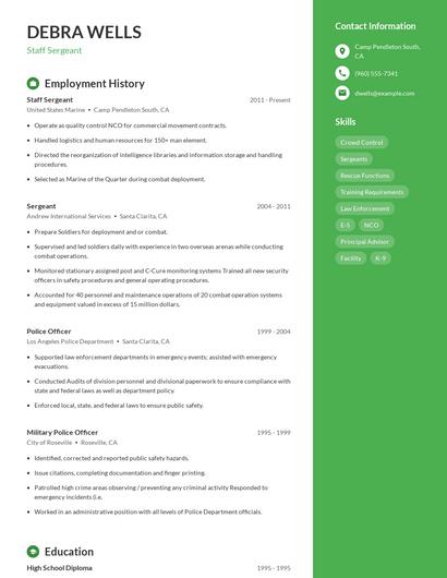 Resume example 5