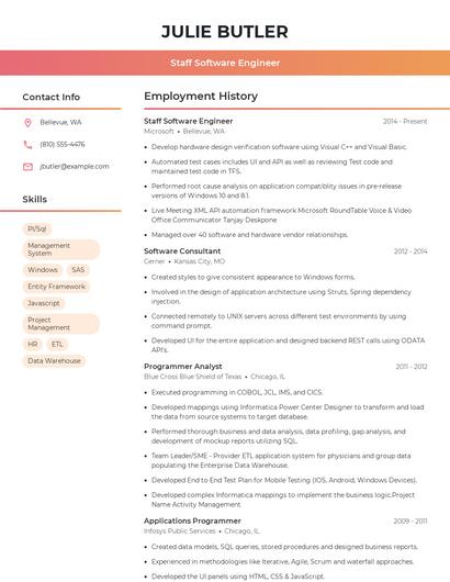 Resume example 3