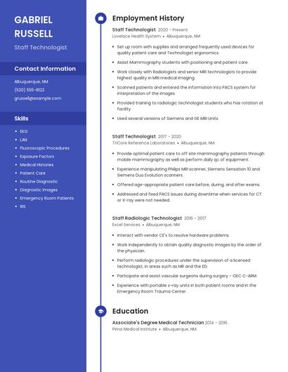 Resume example 5
