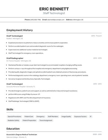 Resume example 2