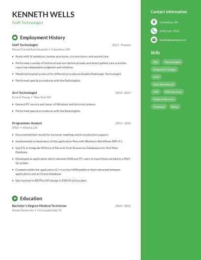 Resume example 4