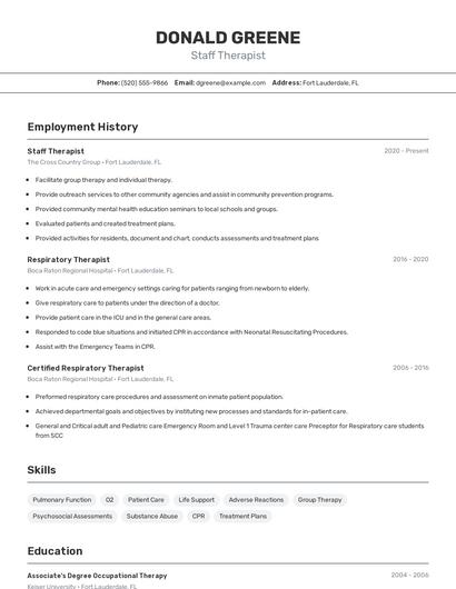 Resume example 2