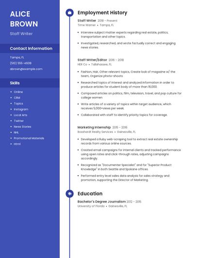 Resume example 5