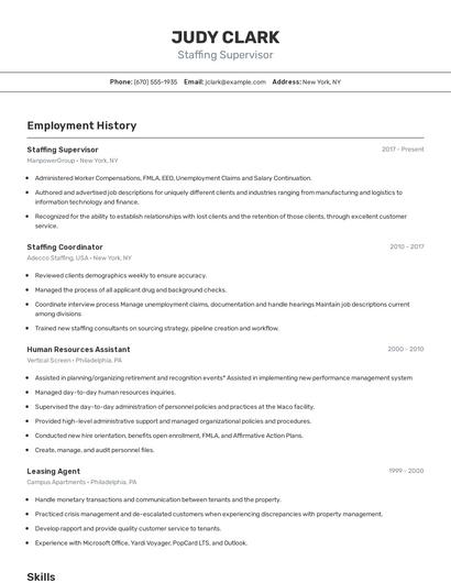 Resume example 2