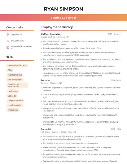 Resume example 3