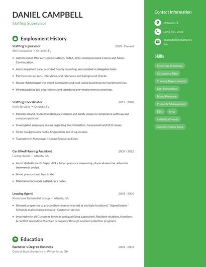 Resume example 5