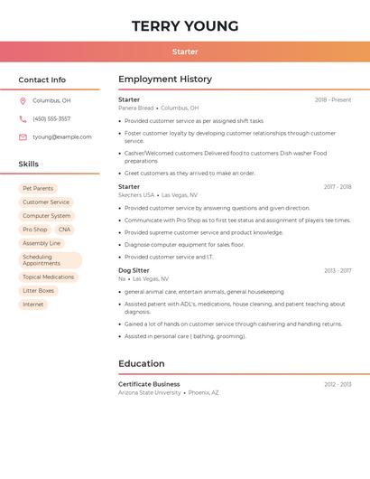 Starter Resume