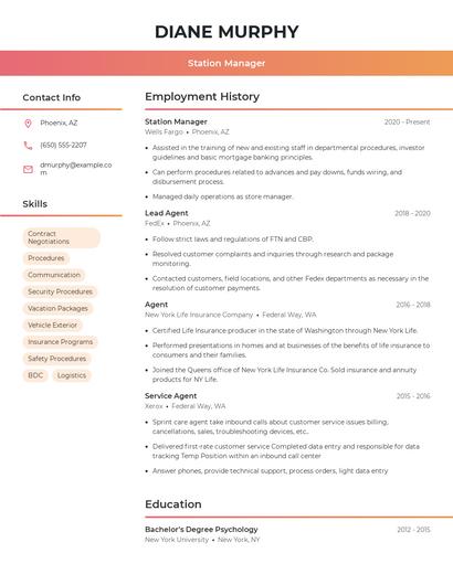 Resume example 3