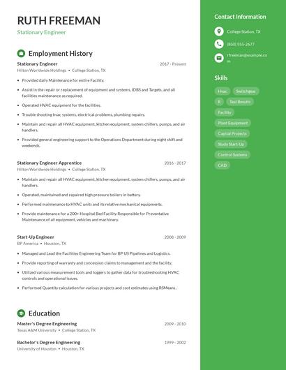 Resume example 5