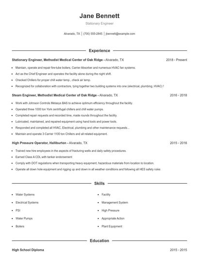 Resume example 1