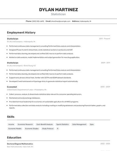 Resume example 2