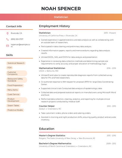 Resume example 3