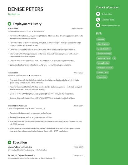 Resume example 5