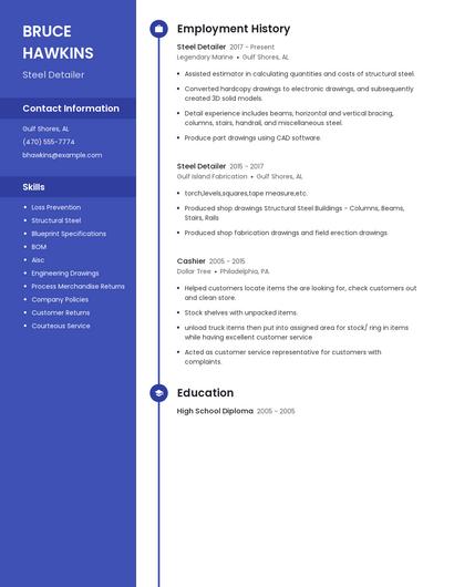 Steel Detailer Resume