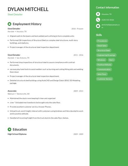 Steel Detailer Resume