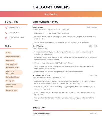 Resume example 3