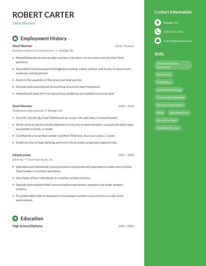 Resume example 5