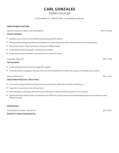 Stereo Compiler Resume