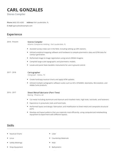 Stereo Compiler Resume