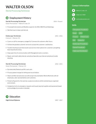 Resume example 5