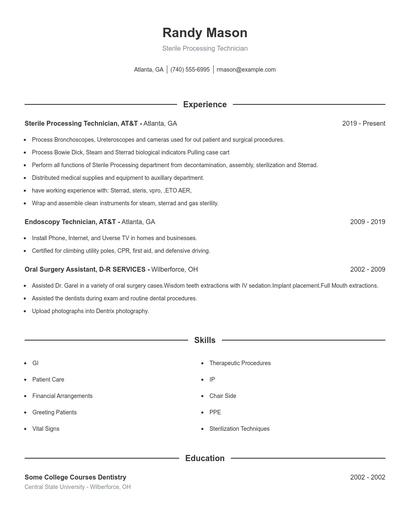 Resume example 1