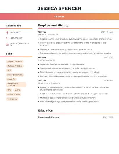 Stillman Resume