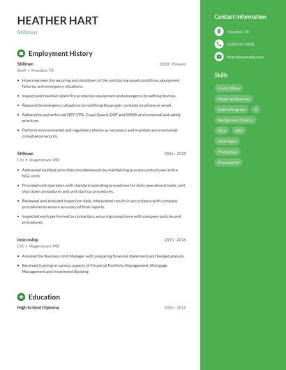 Stillman Resume
