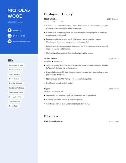 Stock Checker Resume