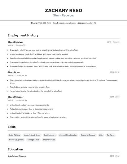 Resume example 2