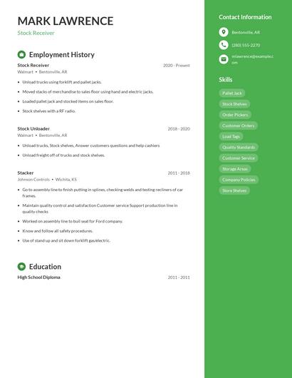 Resume example 4