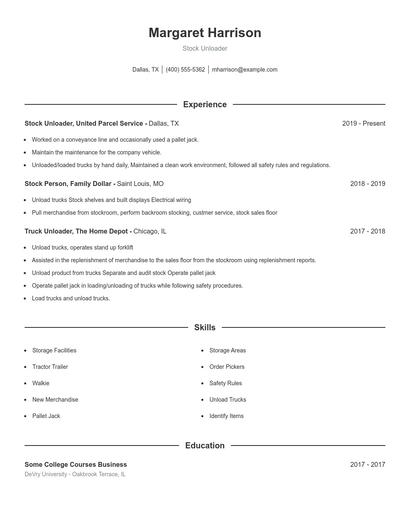 Resume example 1