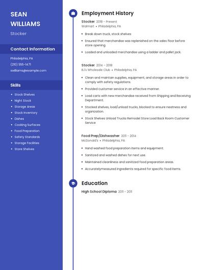 Stocker Resume