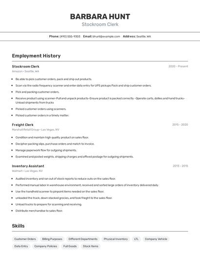 Resume example 2