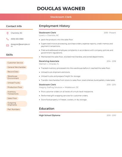 Resume example 3