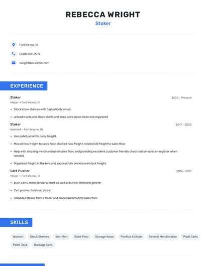 Stoker Resume