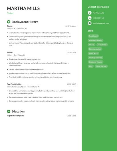 Stoker Resume