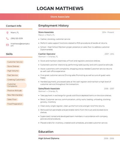 Resume example 3
