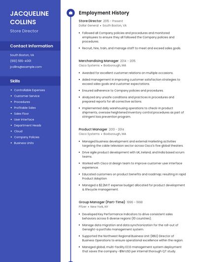 Resume example 4